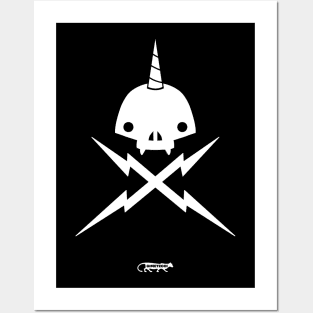 Yeticorn skull & bolts Posters and Art